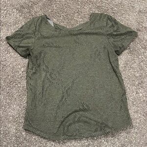 Elegant Olive Short Sleeve Women's Top